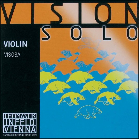 THOMASTIK Vision SOLO D-Saite Silber für Violine, mittel 