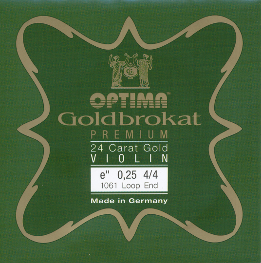 Optima Goldbrokat 24 K Gold Premium VIOLINO MI CON CAPPIO 