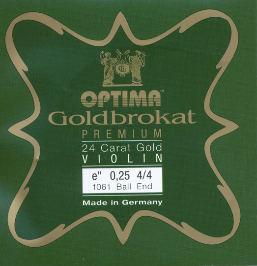 Optima Goldbrokat 24 K Gold Premium VIOLINO MI CON sfera 25