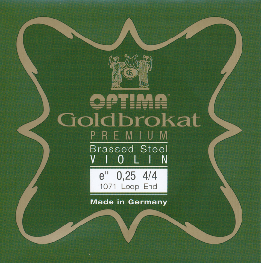 Optima Goldbrokat Premium Brassed VIOLINO MI CON CAPPIO 25