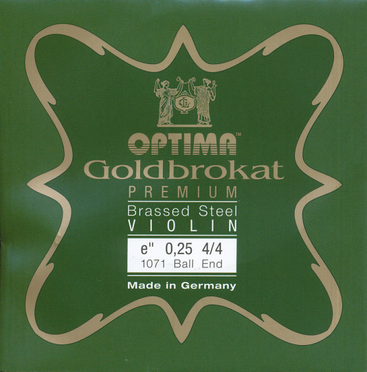 Optima Goldbrokat Premium Brassed VIOLINO MI CON sfera 25