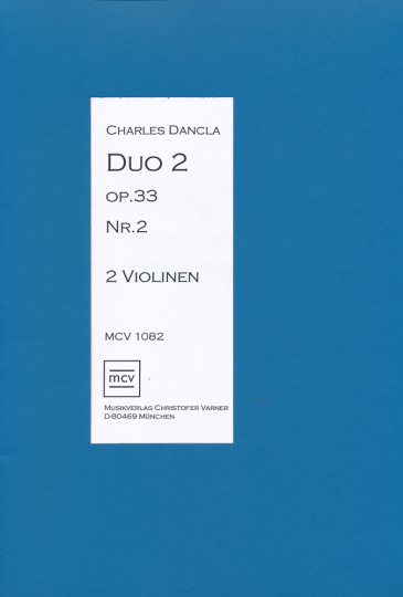 Noten- Charles Dancla, Duos op.33 Nr. 2 für 2 Violinen 