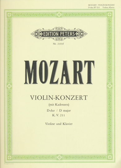 Mozart, Violin-Konzert Nr. 23, D-dur, K.V. 211 