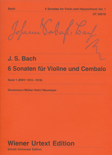 Bach, 6 Sonaten für Violine und Cembalo, Band 1 (BWV 1014-1016) 