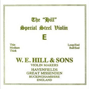 THE Original Hill violino corda MI  con sfera medium
